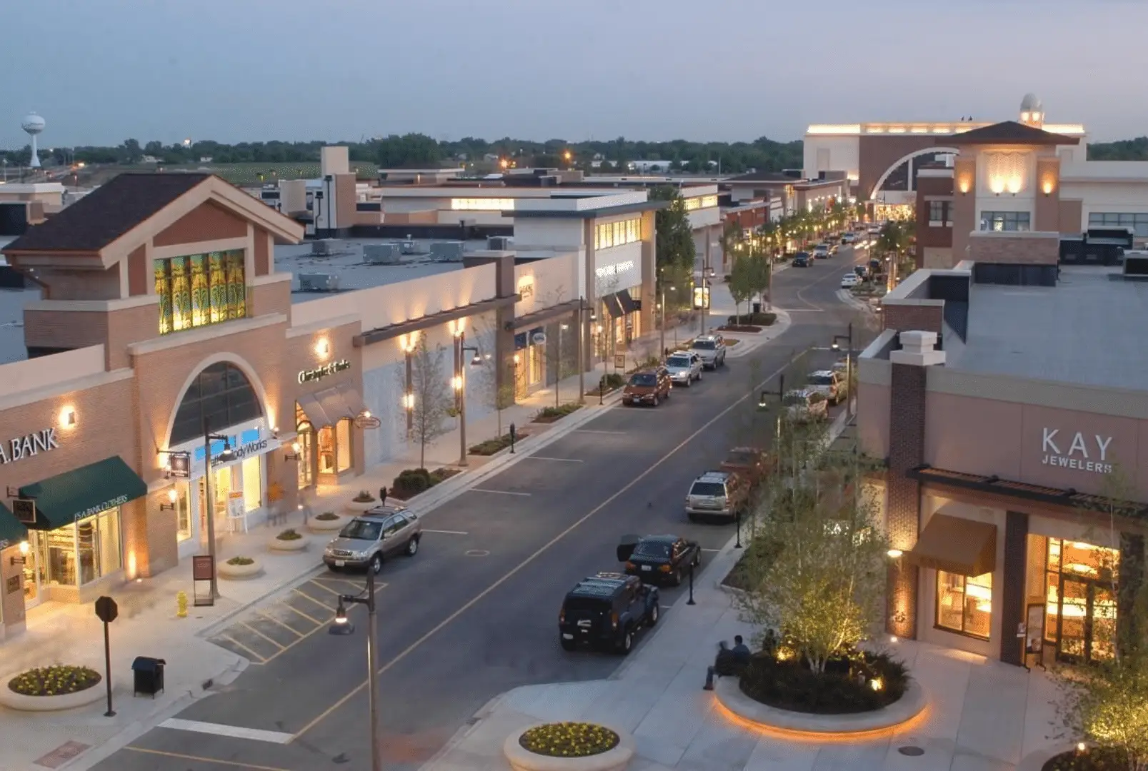 Photo of bolingbrook Illinois at night during the promenade.